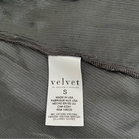 Velvet by Graham & Spencer Anthropologie Calina Metallic Silver Wrap Dress, Sz S - Picture 10 of 12